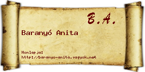 Baranyó Anita névjegykártya